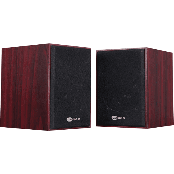 LECOO DS105 KLASİK KIRMIZI AHŞAP HOPARLÖR - 6