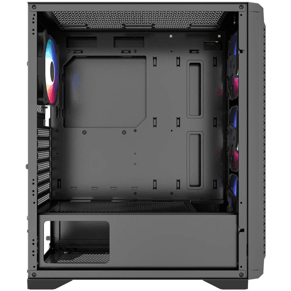 POWERBOOST PB-PS5847B 600W ATX USB 3.0 RAINBOW FANLI MESH GAMING SIYAH KASA - 11