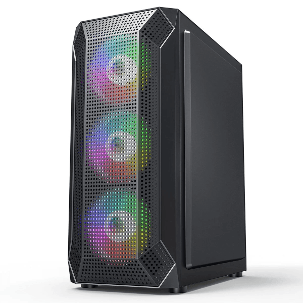 POWERBOOST VK-P1882B-650 ATX USB 3.0, MESH, FIXED 8 LED RAINBOW FAN SIYAH KASA (JBST-VKP1882B) - 7