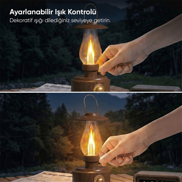MIKADO MD-1 LÜXOUND 1800MAH 5W KAHVERENGİ BLUETOOTH-AUX-USB-TF CARD DESTEKLİ IŞIKLI SPEAKER - 20
