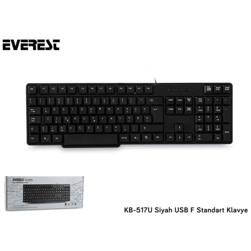 EVEREST KB-517U USB F STANDART KLAVYE SİYAH - 8
