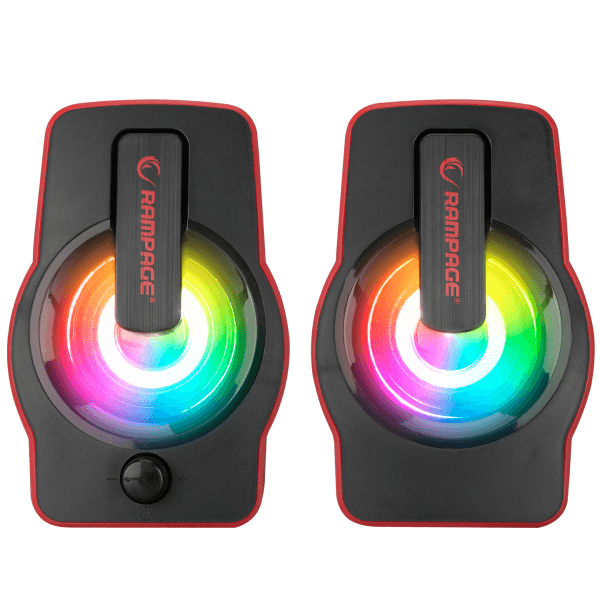 RAMPAGE RMS-G7 FALSETTO 2.0 6 WATT RGB LEDLI KIRMIZI MULTIMEDIA GAMING USB SPEAKER - 4