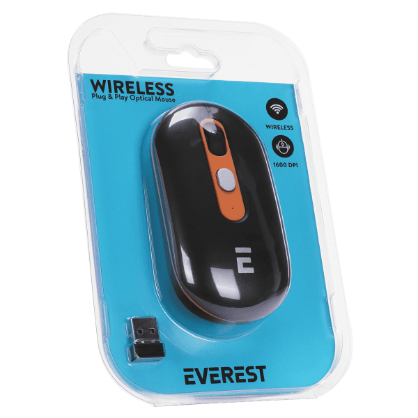 EVEREST SMW-444 USB SİYAH 2.4GHZ OPTIK WIRELESS MOUSE - 8