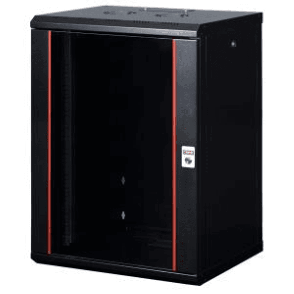 LANDE LN-PR20U6060-BL-121  20U 600X600 DİKİLİ TİP TIP KABINET  (SIYAH) (ON TEK ACILIM CITALI CAM/ - 2