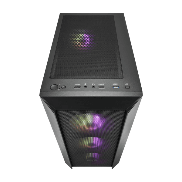 FSP CMT218B  650W RGB TEMPERLİ CAM USB 3.0 MESH SİYAH ATX GAMING KASA - 13