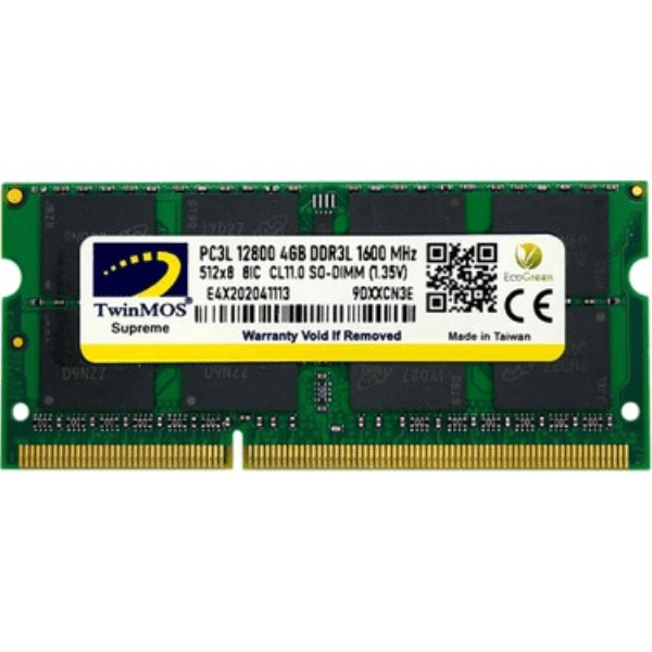 TWINMOS MDD3L4GB1600N 4GB DDR3 1600MHZ 1.35V SODIMM - 2
