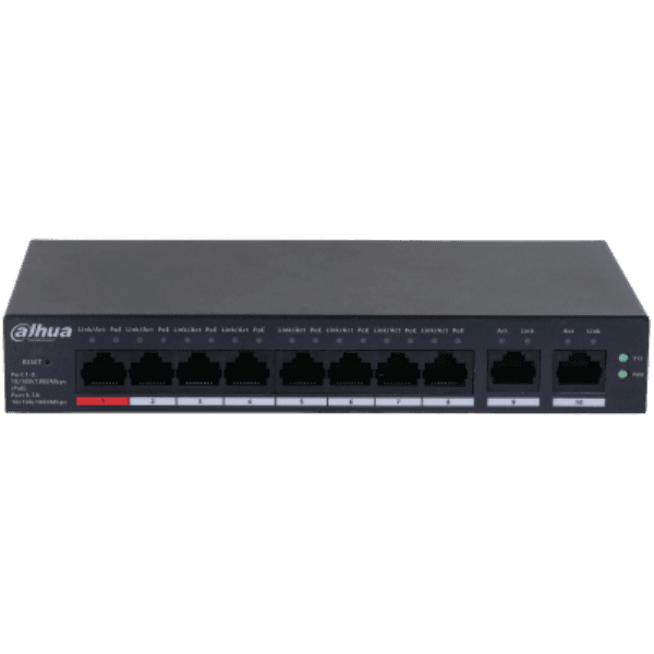 DAHUA CS4010-8GT-110 8GE POE PORT (110W) 2GE UPLINK CLOUD MANAGED DESKTOP SWITCH - 5