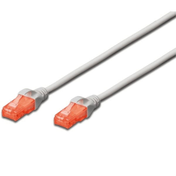 DIGITUS DK-1617-010 1 METRE GRİ PATCH KABLO CAT6 U/UTP,YANGINA DAYANIKLI (250MHZ) POE* READY - 2