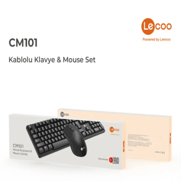 LECOO CM101-S USB KABLOLU TÜRKÇE Q KLAVYE & MOUSE SET SİYAH - 6