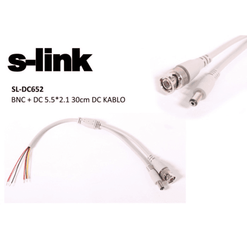 S-LINK SL-DC562 BNC+DC5.5*2.1 0.30 CM DC KABLO - 4