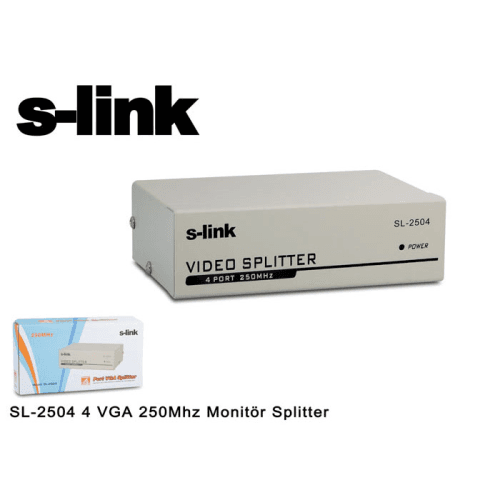 S-LINK SL-2504 4 LU 250mhz MONITOR SPLITTER - 6
