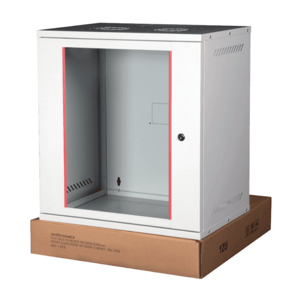LANDE 12U LN-STB12U5440LG DEMONTE 19 INCH 12U W540XD400 MM KABINET (RAL 7035)(ON TEK CAM KAPAK) - 2
