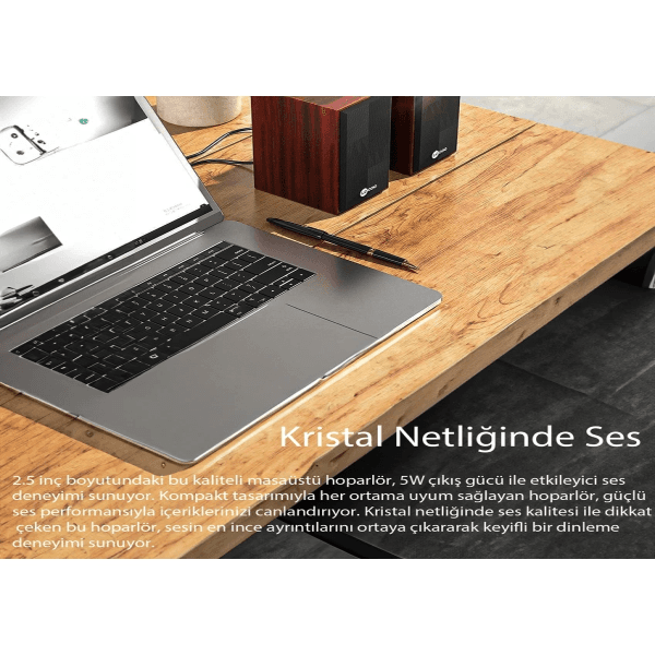 LECOO DS105 KLASİK KIRMIZI AHŞAP HOPARLÖR - 8