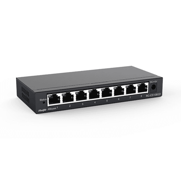 RUIJIE REYEE RG-ES108GD 8 PORTLU, 10/100/1000 GIGABIT, TAK ÇALIŞTIR SWITCH, METAL KASA - 2