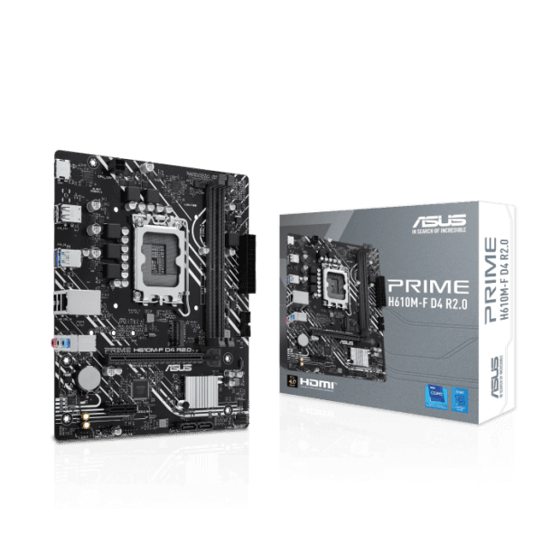 ASUS MB PRIME H610M-F D4 R2.0-SI INTEL H610 LGA1700 DDR4 3200 HDMI M2 USB3.2 MATX BULK (POŞETLİ KUTUSUZ) - 5