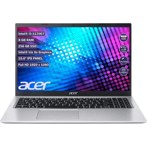 ACER ASPIRE 3 A315-58 INTEL CORE I5-1135G7 8 GB 256 GB NVME SSD FREEDOS 15,6" FHD NOTEBOOK - 4