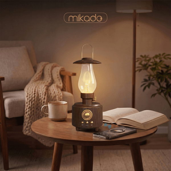 MIKADO MD-1 LÜXOUND 1800MAH 5W KAHVERENGİ BLUETOOTH-AUX-USB-TF CARD DESTEKLİ IŞIKLI SPEAKER - 14