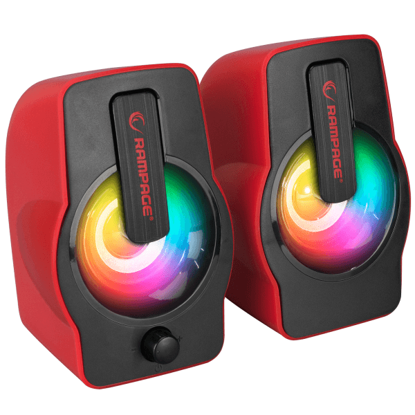 RAMPAGE RMS-G7 FALSETTO 2.0 6 WATT RGB LEDLI KIRMIZI MULTIMEDIA GAMING USB SPEAKER - 5