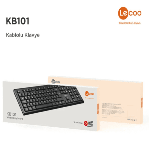 LECOO KB101-S USB KABLOLU TÜRKÇE Q KLAVYE SİYAH - 5