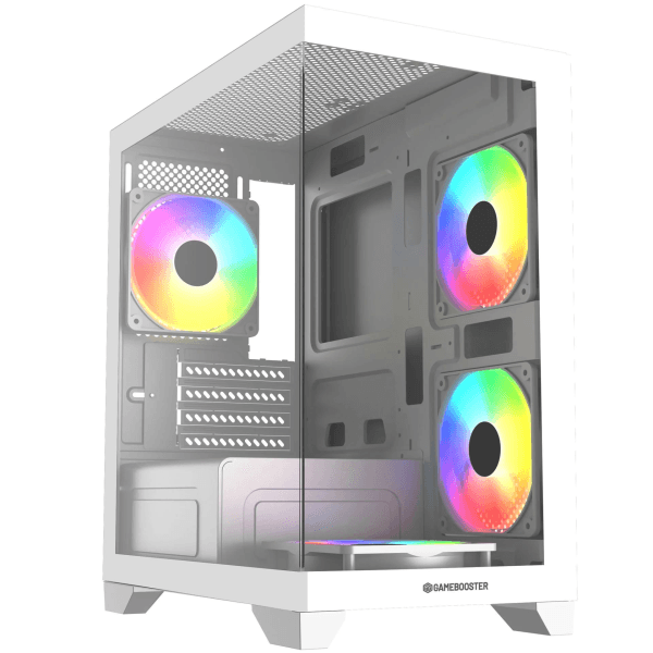 GAMEBOOSTER GB-M6001W 600W 4*12CM RAINBOW FANLI USB 3.0 SEAVIEW MID-T M-ATX GAMING BEYAZ KASA (JBST-GBM6001W) - 5