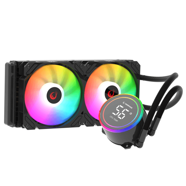 RAMPAGE HELIOS C15 SİYAH 12CM FAN SICAKLIK GÖSTERGELI INTEL LGA1700/AMD AM5 ARGB 240MM SIVI SOĞUTMALI CPU FAN - 3