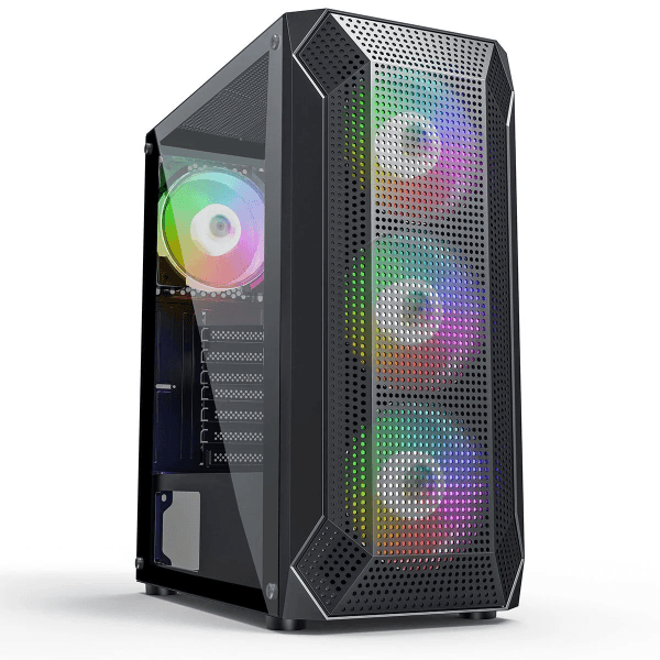POWERBOOST VK-P1882B-650 ATX USB 3.0, MESH, FIXED 8 LED RAINBOW FAN SIYAH KASA (JBST-VKP1882B) - 5
