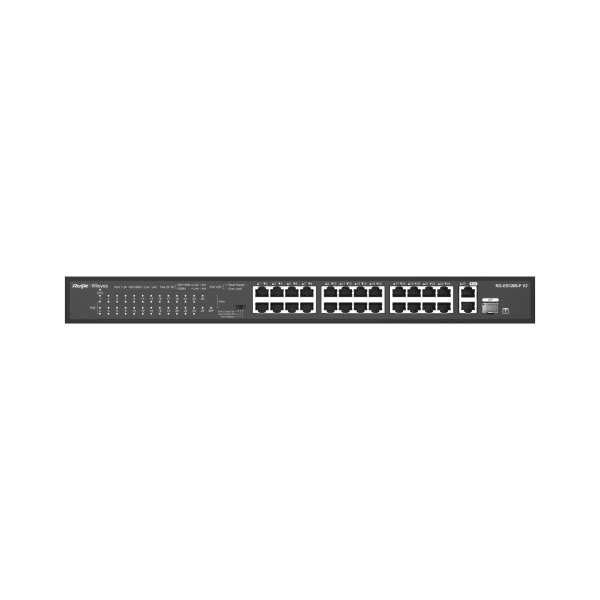 RUIJIE REYEE RG-ES126S-P 24 PORTLU, 10/100 FAST ETH, TAK ÇALIŞTIR SWITCH, 1 GIGABIT UPLINK, 1 GIGABIT, 24 PORT POE+ (370W) - 4