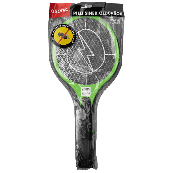ASONIC AS-A22 YEŞİL KALEM PİLLİ 2000V ÇIKIŞ RAKET SİNEK ÖLDÜRÜCÜ - 20
