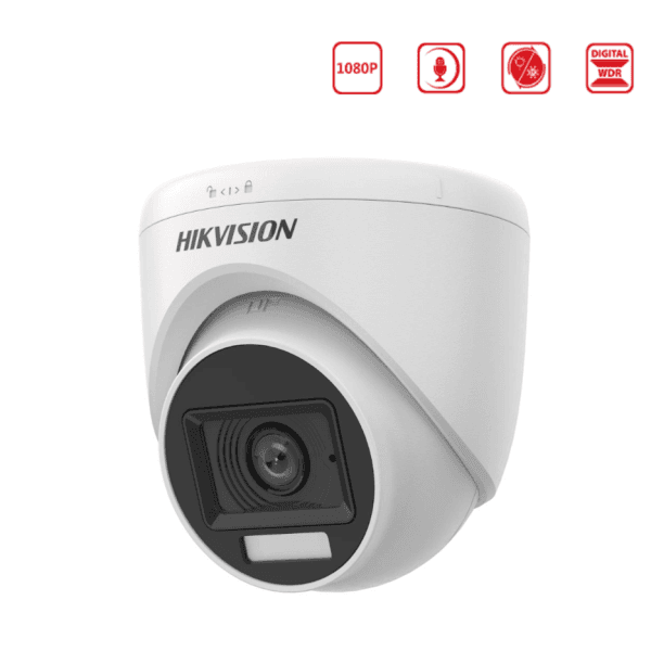 HIKVISION DS-2CE76D0T-LPFS 2MP 2.8MM SMART HYBRID LIGHT AUDIO FIXED TURRET CAMERA - 2
