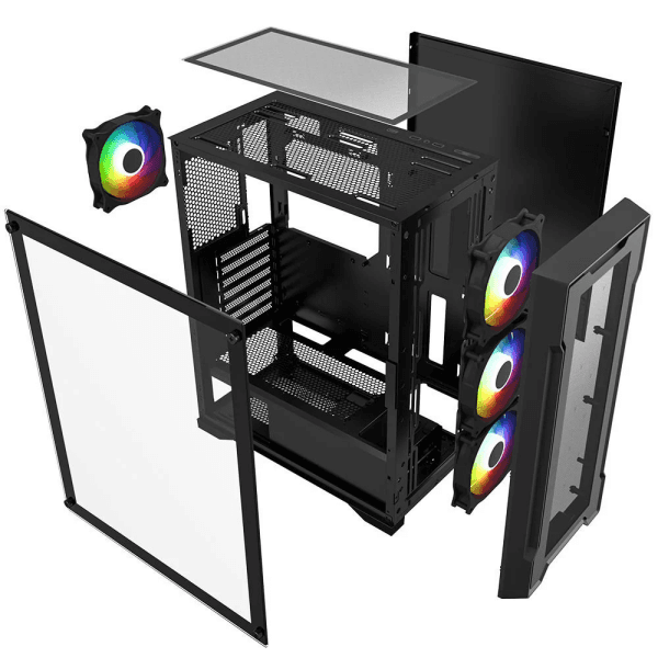 POWERBOOST PB-PS6849B 650W 80+ BRONZE USB 3.0 RAINBOW FANLI GAMING SIYAH KASA - 14