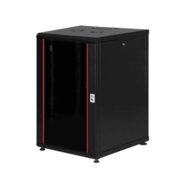 LANDE LN-PR20U6080-BL-121 MONTAJLI 20U W600MM X D800 PROLINE300 SERISI DIKILI TIP KABINET (SIYAH) (ON TEK ACILIM CITALI CAM/C - 2