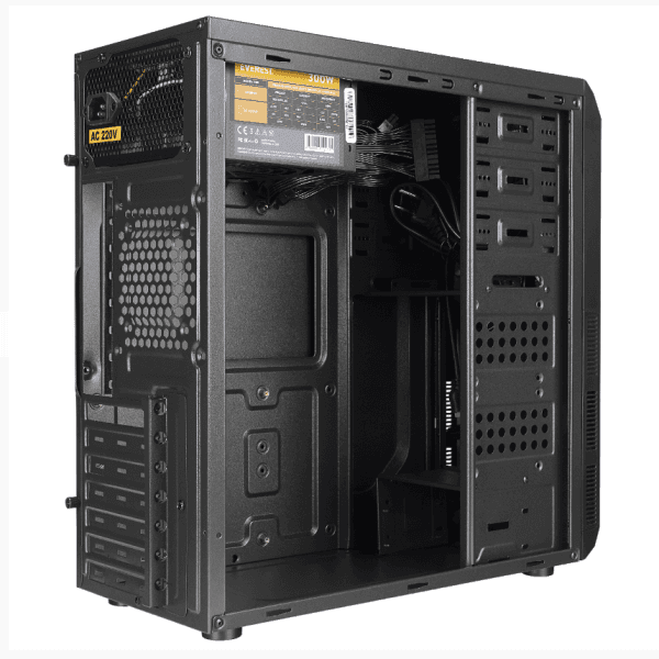 EVEREST 318B 300W PEAK SİYAH METAL PANEL ATX MID-T PC KASASI - 9