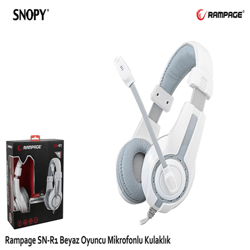 SNOPY RAMPAGE SN-R1 BEYAZ MIKROFON KULAKLIK - 4