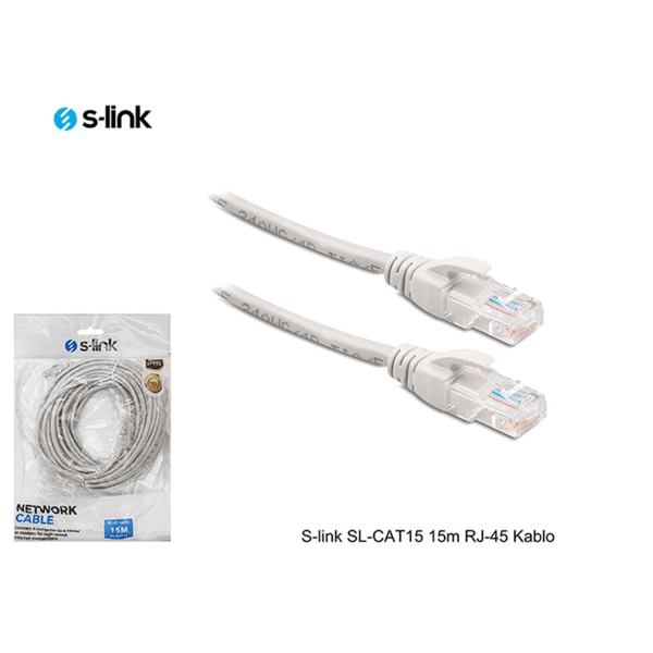 S-LINK SL-CAT15 CAT-5E RJ-45 KABLO 15METRE - 2