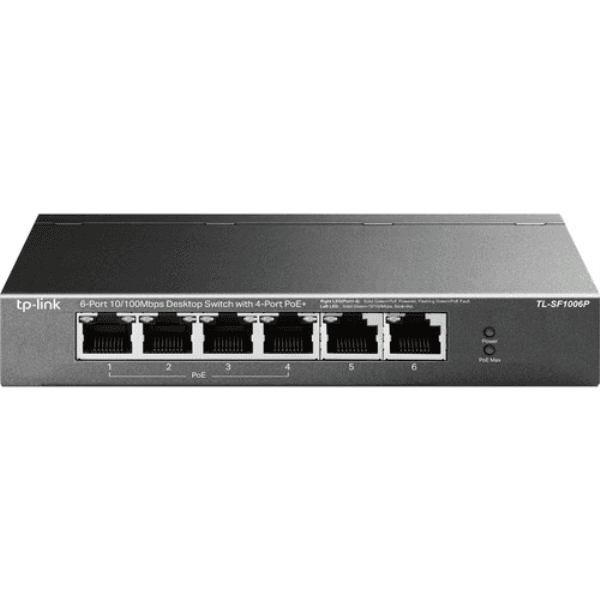 TP-LINK TL-SF1006P 6 PORT 10/100Mbps MASAÜSTÜ SWITCH 4-PORT PoE 2 UPLINK - 3