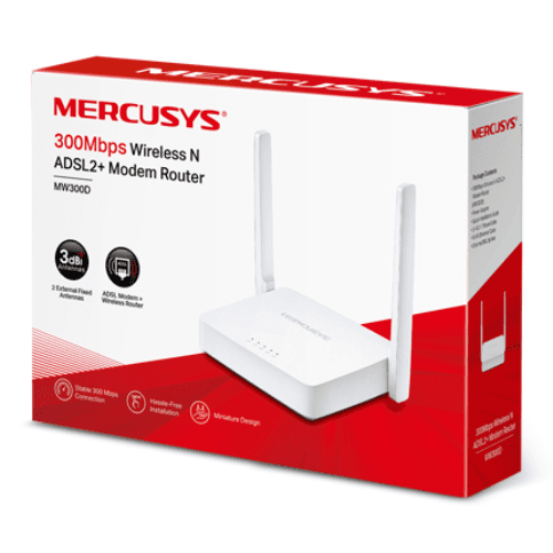 TP-LINK MERCUSYS MW300D 300Mbps KABLOSUZ N ADSL2+ MODEM ROUTER - 8