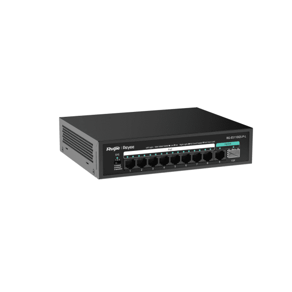 RUIJIE REYEE RG-ES110GS-P-L 8 PORT 10/100/1000 8 PORT POE 1XGE UPLINK 1 X SFP 120W YONETILEMEZ DESKTOP SWITCH - 9