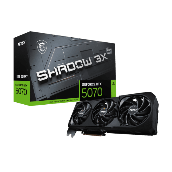 MSI VGA GEFORCE RTX 5070 12G SHADOW 3X OC RTX5070 12GB GDRR7 192B DX12 PCIE 5.0 X16 (3XDP 1XHDMI) - 6
