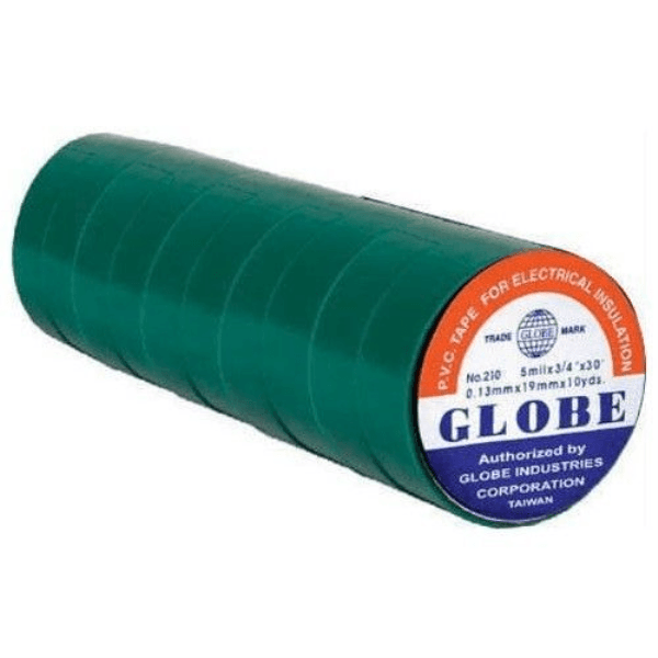 GLOBE YEŞİL İZOLE BANT ELEKTRİK BANDI  0.13MM X 19MM X 10YDS - 5