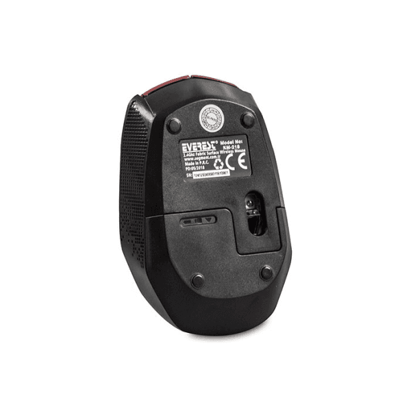 EVEREST KM-218 USB KIRMIZI 2.4GHZ KUMAŞ YÜZEY KABLOSUZ MOUSE - 6