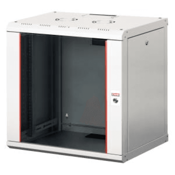 LANDE LN-WB-12U6060-LG-F DEMONTE 12U 19INCH PROLINEB YENI SERI DUVAR TIPI KABINET W600XD600MM RAL 7035 A.GRI CAMLI ON KAPAKLI - 4