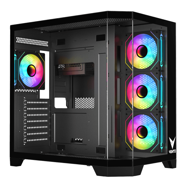 VENTO VG4204FA 1000W PCIE 5.0 80+ GOLD TEMPERED GLASS ARGB USB 3.0 E-ATX KASA - 2