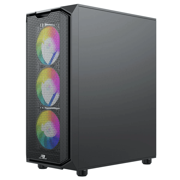 POWERBOOST VK-K521B 650W 80+ USB 3.0 ATX MESH RING RGB FAN SIYAH KASA (JBST-VKK521B) - 7
