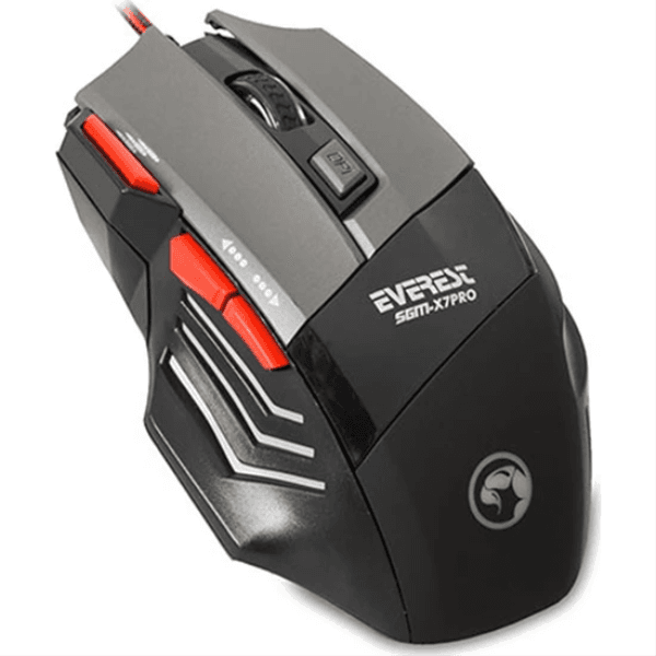 EVEREST SGM-X7 PRO  SİLVER 7200 DPİ MAKROLU USB OYUNCU 2 İN 1 PAD + MOUSE - 6