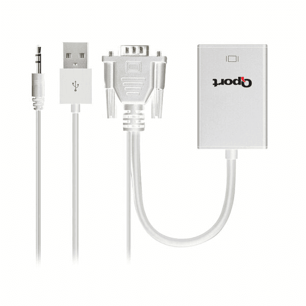 QPORT (Q-VH) VGA TO HDMI CEVIRICI + SES KABLOSU - 8