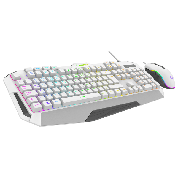 RAMPAGE KM-34 GLARE BEYAZ USB RGB AYDINLATMALI Q 12800 DPI MOUSE GAMING OYUNCU KLAVYE SET - 10