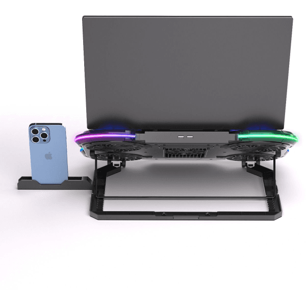 FRISBY FNC-5270ST RGB NOTEBOOK SOĞUTUCU & STAND LCD KONTROL PANEL  METAL IZGARA 2 X USB PORT - 5