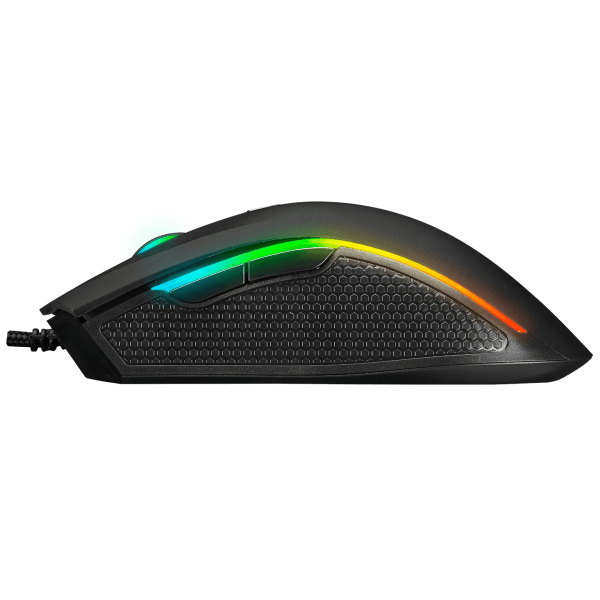 RAMPAGE SMX-R44 V2 MAKROLU SİYAH 12800 DPI RGB LEDLI 80 MILLION HUANO SWITCH GAMING OYUNCU MOUSE - 12