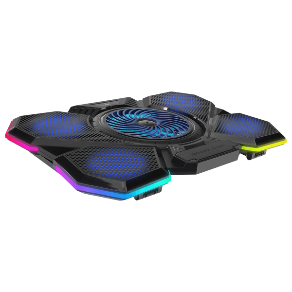 ADDISON RAMPAGE AD-RC13 BELLATRIX SIYAH 5 FAN 2 USB RGB IŞIKLI 15-17 NOTEBOOK SOĞUTUCU STAND - 10