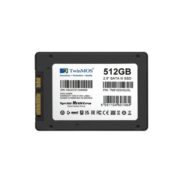 TWINMOS TM512GH2UGL 512GB 2.5" SATA3 SSD (580MB-550MB/S) TLC 3DNAND GREY - 8
